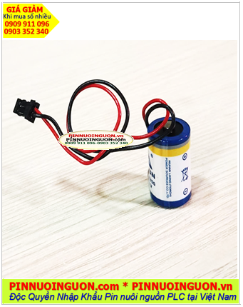 Lisun ER14250 (Zắc DF1.35-2P), Pin nuôi nguồn PLC Lisun ER14250 Lithium 3.6v 1/2AA 1200mAh chính hãng